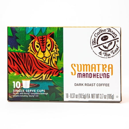 The Coffee Bean & Tea Leaf Sumatra Mandheling Dark Roast Single Serve Coffee for Keurig Brewers, 1 Box of 10 (10 Total