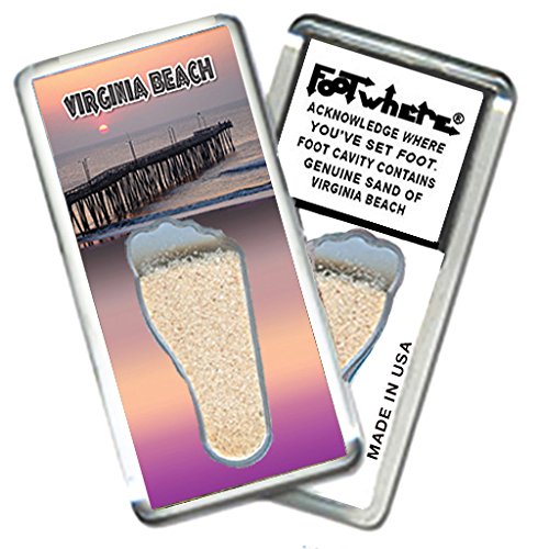 Virginia Beach FootWhere Souvenir Fridge Magnets. (VB200 - Assorted)
