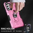 thumbnail image 4 of Allytechgroup for Samsung Galaxy A55 Case with Stand, [Built-in Kickstand] Support Magnetic Car Phone Mount Military Grade Drop Protection Phone Case for Samsung Galaxy A55, Pink, 4 of 10