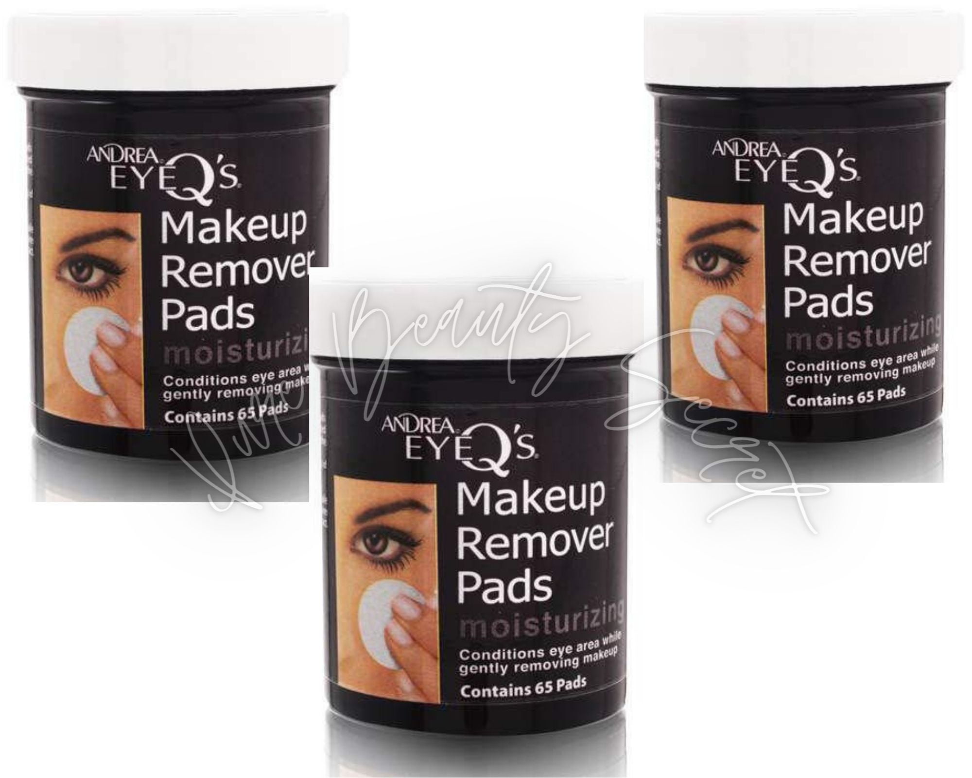 Andrea Eye Q's Makeup Remover 65 Pads - Moisturizing x 3