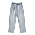 thumbnail image 4 of Awdenio Mens Pajama Pants Loose Fit Jeans Elastic Waist Wide Leg Baggy Jean Cargo Pants Trousers,Size L, 4 of 7