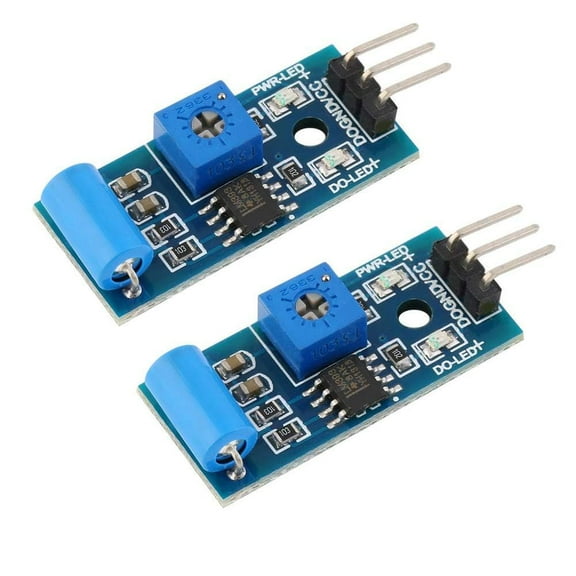 Treedix 2pcs SW-420 Vibration Sensor Module Vibration Switch Alarm Sensor Module Compatible with Aduino