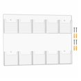 thumbnail image 1 of Marketing Holders 2 Pack Brochure Holder with Hanging Hardware 10 Clear Pockets Wall Mount Acrylic Holds 4" Index Recipe or Time Cards Literature Display Rack Multi Slot Organizer, 1 of 4