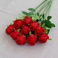 thumbnail image 5 of Simulated Single Bulgarian Rose Photo Photography Home Furnishing Store Decoration Beautiful Fake Flowers, 5 of 5