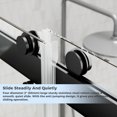 thumbnail image 3 of DELAVIN 56-60.in W x 75.in Double Sliding Frameless Shower Door, Clear Tempered Glass, Matte Black, 3 of 10