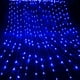 thumbnail image 1 of Cortina de lluvia con efecto de flujo de agua de 3 x 3 m, luces LED de cadena, cascada, lluvia de meteoritos, guirnalda de luces para bodas, Navidad, carámbanos, fiestas, hoteles, color azul, 1 of 5