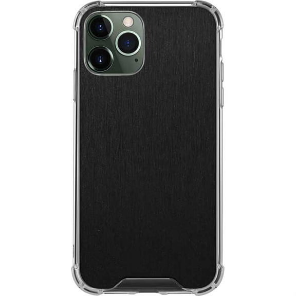 Skinit Textures Black Brushed Steel Texture iPhone 12 Pro Max Clear Case