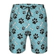 thumbnail image 3 of Adobk Cute Dog Footprints Print Men's Swim Trunks Hawaiian Bathing Suit Swimsuits Beach Shorts with Pockets-Small, 3 of 6