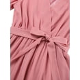 thumbnail image 4 of Keeccty Sexy V-Neck Sashes Ruffle Hem Chiffon Dress For Women, 4 of 7