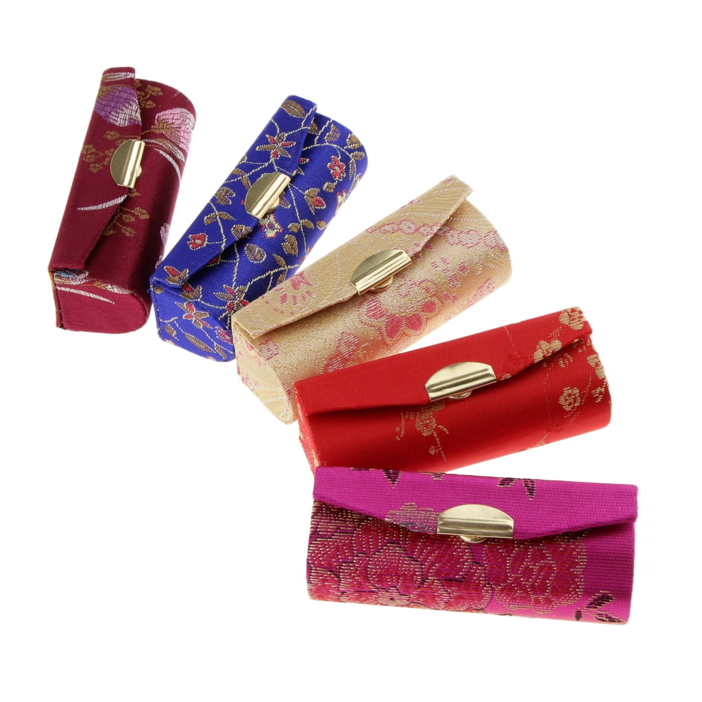 Assorted Lipstick Case Holder With Mirror, For Personal , For Travel