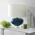 thumbnail image 5 of Elegant Designs 15.25" Contemporary Modern Ceramic Egg Standard Bedside Living Room Entryway Table Lamp with White Fabric Shade, Blue, 5 of 8