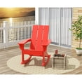 thumbnail image 2 of Parkdale Outdoor HDPE Plastic Adirondack Rocking Chair in Red, 2 of 8