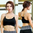 thumbnail image 2 of yunLCZ High Impact Strappy Yoga Workout Bra Sports Bras - Padded Seamless High Impact Support for Yoga Workout Fitness, 2 of 2
