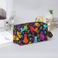 thumbnail image 6 of Uemuo Colorful Cats Pattern Portable Toiletry Bags with Handle, Waterproof travel Make up Bags for Women, Large Capacity Travel Cosmetic Bags, 6 of 9
