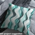 thumbnail image 2 of Manfei Teal Wave Lines Sewing & Crafting Fabric (1 Yard), Contemporary Abstract Home Decor Fabric by the Yard, Geometric Stripes Fabric by the Yard, 2 of 6