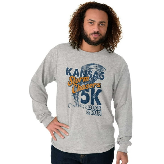 Kansas Storm Chasers Tornado Twister Long Sleeve TShirt Men Women Brisco Brands S