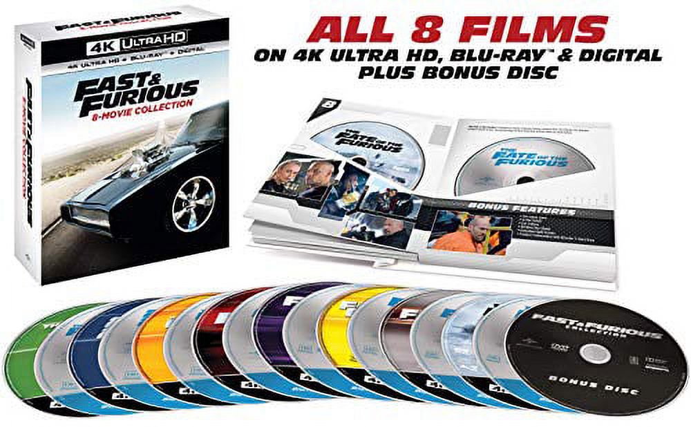 Fast & Furious: 8-Movie Collection (4K Ultra HD + Blu-ray) - image 2 of 3
