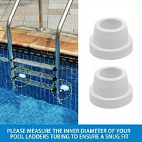 2Pack Pool Ladder Bumpers Rubber Ladder Pad White Inner Bumper Cover Step Protectors for 1.9-Inch Swimming Pool Ladder Tubes