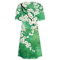 thumbnail image 4 of Summer Flower Dress for Women Casual Short Sleeve Crewneck Tank Dresses Beach Vacation Mini Sundress, 4 of 4