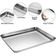 thumbnail image 3 of Stainless Steel Baking Sheet Tray Cooling Rack with Silicone Baking Mat Set, Cookie Pan with Cooling Rack, Set of 9 (3 Sheets + 3 Racks + 3 Mats), Easy Clean, 3 of 7