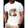 thumbnail image 1 of Men's Halloween Graphic T-Shirt - Casual Short Sleeve Shirt with Pumpkin, Machine Washable Summer Tee for Parties, Casual Attire & Fall Outfits, Round Neckline Shirt, Comfortable Fabric, 1 of 6