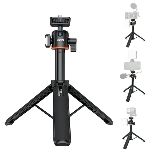 Tripod,Cold Mount Rotatable Screw Cold Mount Inch Screw Cold Alloy With 1/4 Ballhead Max. Load Tp-06 Portable Mount Rotatable Ballhead Live Video Stand Alloy With Portable Stick Stand Qisuo