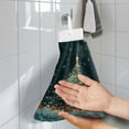 thumbnail image 2 of ZIATUBLE Christmas Trees Kitchen Hanging Towels Santa Claus Dish Towel Hand Towels with Hanging Loop Bathroom Hand Bath Towel Pack of 2 Machine Washable Hanging Hand Towels with Loop, 2 of 7