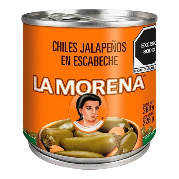 Chiles jalapeños La Morena en escabeche 380 g