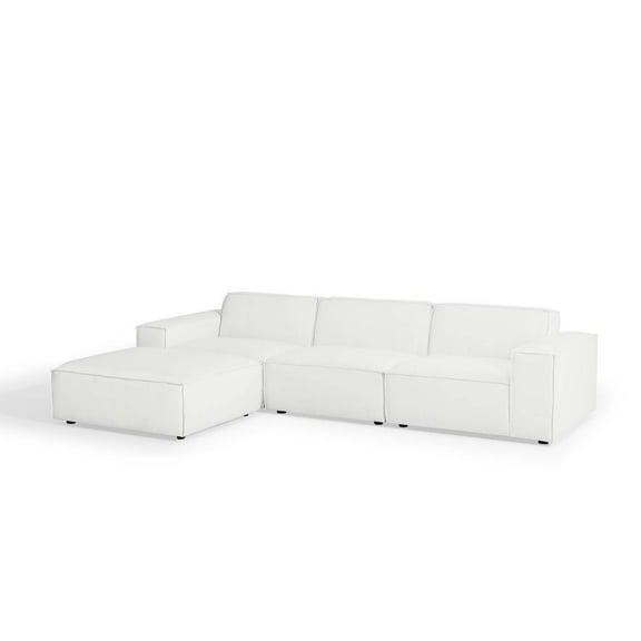 Sectional Sofa Set, Fabric, White, Modern Contemporary Urban Design, Living Lounge Room Hotel Lobby Hospitality
