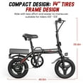thumbnail image 2 of Electric Scooter Adults, 500W Electric Scooter With Two Seats, 20-Mile Range, Speed Up To 17.5MPH, Ample Storage For Carry People & Cargo, 2 of 5