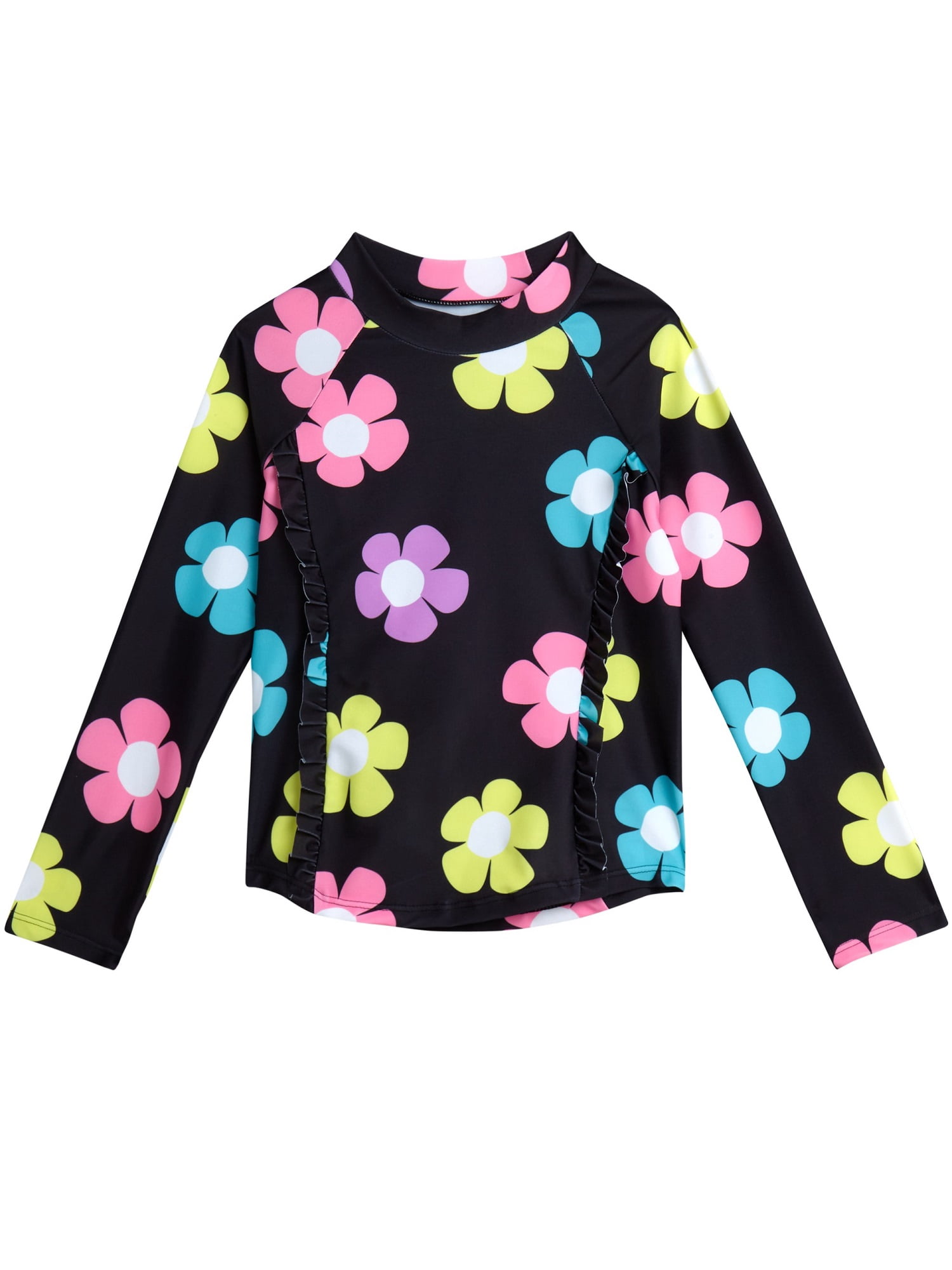 Jessica Simpson Toddler Girls’ Bikini and Rash Guard Swim Set with UV Protection, 3-Piece, Sizes 2T-4T