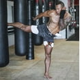 thumbnail image 4 of Pantalones cortos de compresión con estampado de Anime para hombre, Shorts de gimnasio de rendimiento atlético con bolsillos, secado rápido, Fitness, entrenamiento, boxeo, 2 en 1, 4 of 5