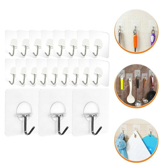 KALLORY Wall Hook Plastic 20Pcs 2.8x2.8in