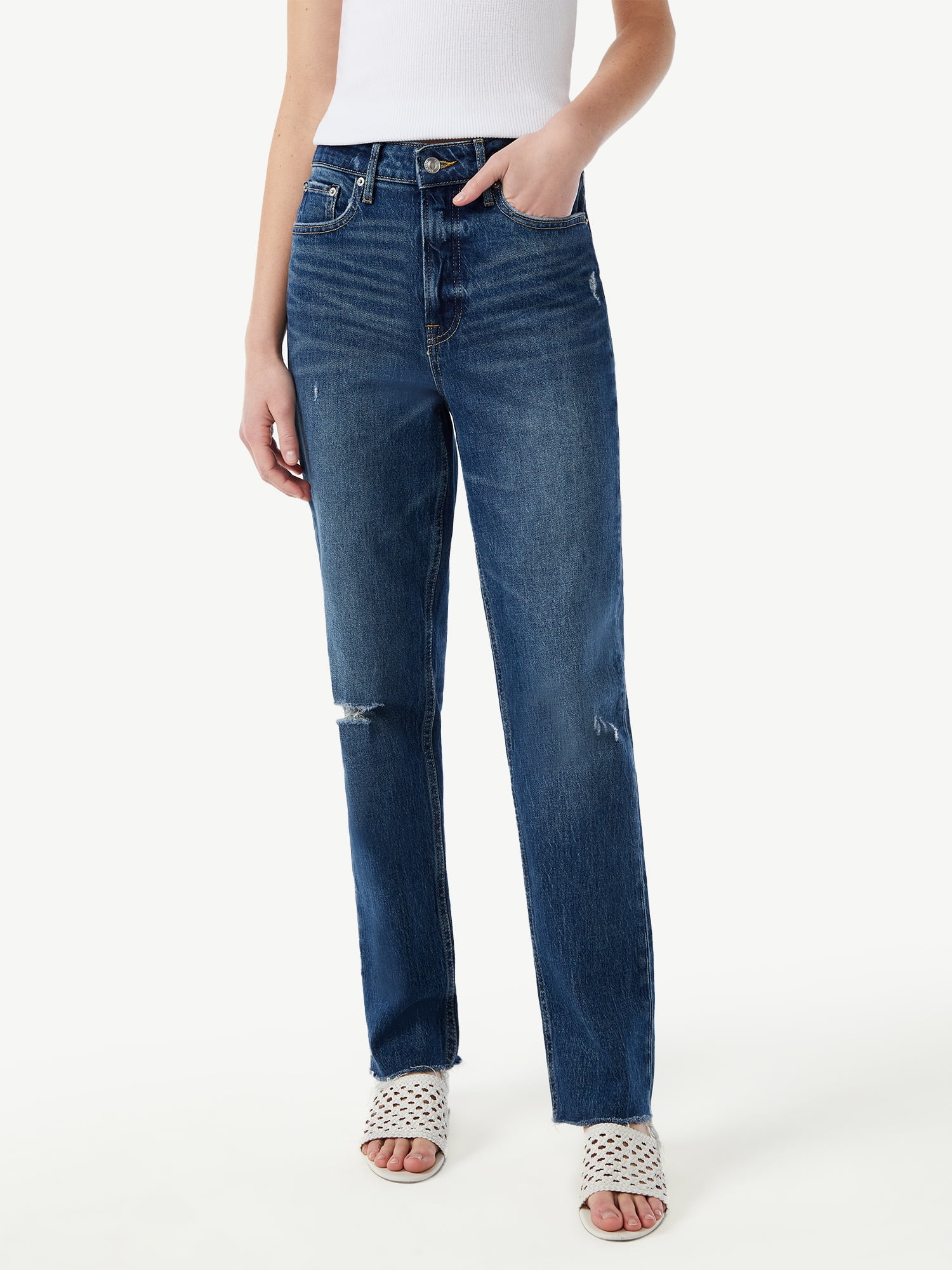 Free Assembly Women's Super High Rise Straight Jeans