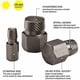 thumbnail image 3 of Extractor de tornillos de cabeza hueca hexagonal de múltiples ranuras de acero con alto contenido de carbono de 25 piezas, 3 of 5