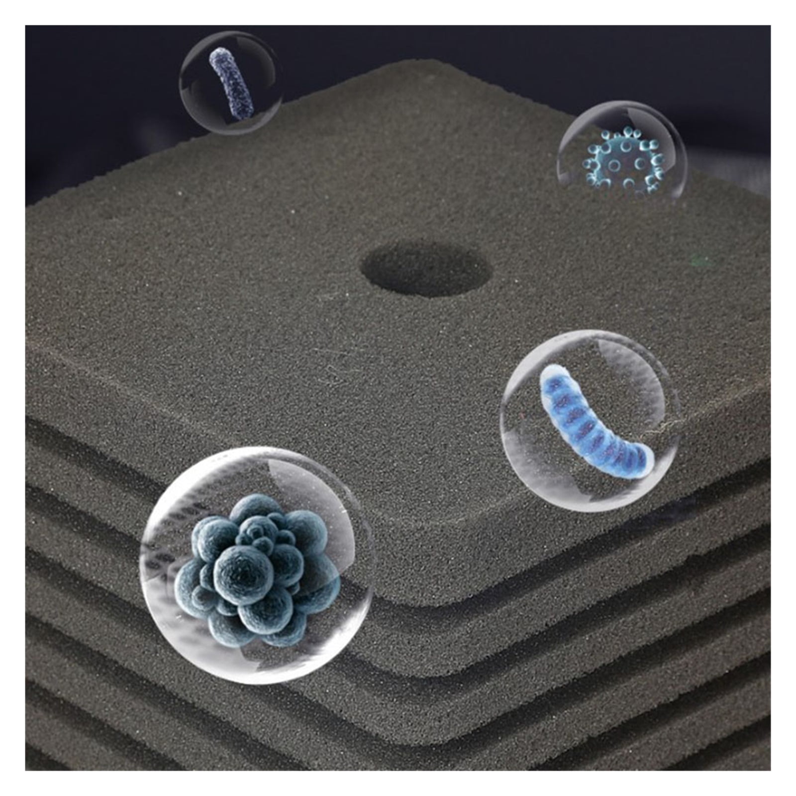 Bio Sponge Filter for Aquarium Fish Tank Shrimp Pond Air Pump Biochemical Ball Filtration Noiseless