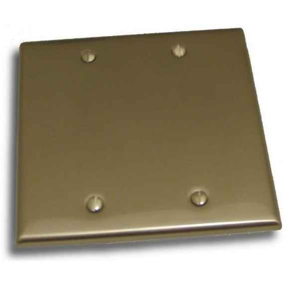 Double Blank Switch Plate, Satin Nickel