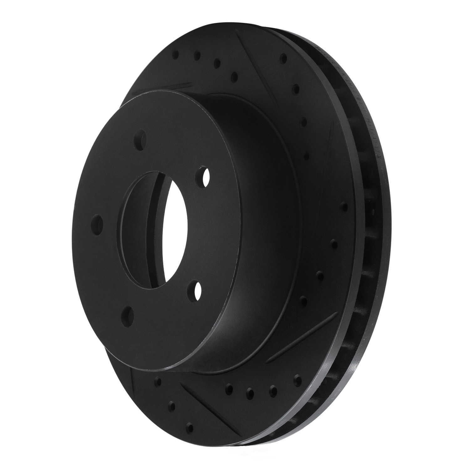 Dynamic Friction Company 633-48019R DFC Brake Rotor - Drilled And Slotted - Black