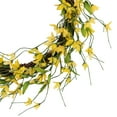 thumbnail image 5 of Northlight 12" Unlit Yellow Nature Inspired Forsythia Artificial Floral Spring Wreath, 5 of 9