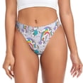 thumbnail image 1 of Balery Unicorn DoingYoga Tangas de Algodón para Mujer con Estampado – Ropa Interior Sexy, Transpirable, G-string-X-Small, 1 of 6