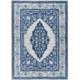 thumbnail image 3 of Madison Traditional 5' x 7' Navy and Cream Polypropylene Indoor Area Rug, 3 of 9