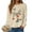Beige, variant on UngA Christmas Sweatshirt for Women Vintage Santa Sweatshirt Long Sleeve Merry Christmas Pullover Tops Woman Sweatshirt (Black,XL)