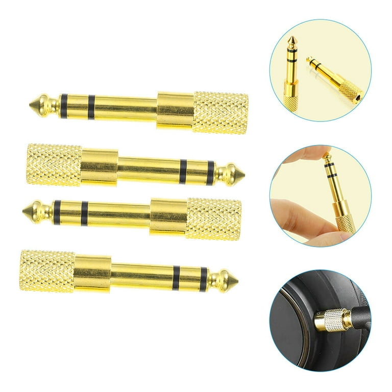 uxcell Dual RCA Female Jack to 6.5mm Male Adapter Stereo Audio Connector 2  Pcs