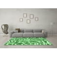 thumbnail image 3 of Ahgly Company Indoor Round Abstract Emerald Green Modern Area Rugs, 6' Round, 3 of 4