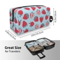 thumbnail image 4 of Goofa Strawberries Printed Toiletry Bag with Handle,Large Capacity Travel Makeup Cosmetic Bag for Women, Carry on Airport Airline Compliant Bag, 4 of 9