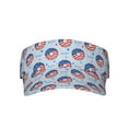 thumbnail image 3 of Balery Donut with the USA Fag Sport Wear Athletic Visor Sun Sports Visor Hat Visor Adjustable Cap for Women and Men (One Size), 3 of 8