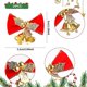 thumbnail image 2 of Lazo navideño con campanas Mini adorno con lazo Coronas navideñas Lazos Cinta artesanal Lazo Árbol de Navidad Decoración colganteRojo, dorado24 piezas, 2 of 5