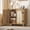 Natural Oak, variant on GarveeHome 31.5'' Small Rattan Buffet Cabinet with Storage, Coffee Bar Sideboard with Adjustable Shelves & Doors, Boho Farmhouse Cabinet, Natural Oak