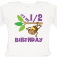 thumbnail image 4 of Inktastic Half Birthday 6 Months Baby Monkey Boys or Girls Long Sleeve Baby Bodysuit, 4 of 5