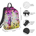 thumbnail image 4 of Balery Colorful Tie Dye Stained Glass 3 Lightweight Backpack for Men and Women - Durable and Water-Resistant, Ideal for School, Work, Travel, and Everyday Use, 4 of 9